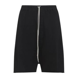 Rick Owens Casual Shorts, male, Black, Size: XL Drawstring Pods Shorts