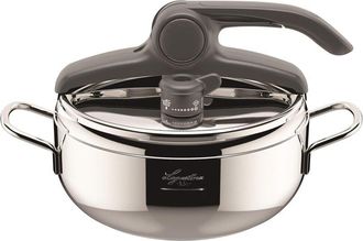 Pinto Lagostina Irradial Control Pentola a Pressione 3.5 l in Acciaio Inox 18/10 &oslash; 22 cm, Pentola Induzione e Gas, Coperchio con Apertura Facilitata, Fondo