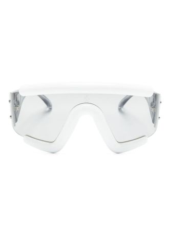Moncler Lancer shield-frame sunglasses - White