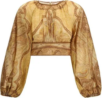 Zimmermann Bicolor Cotton Womens Blouse