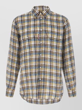 Dsquared2 canadian heritage shirt long sleeves collar
