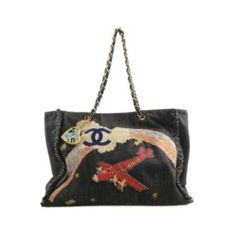 Chanel Pre-owned Bolso de Hombro de Mezclilla - Pre-owned - Mujer - Negro - ONE SIZE