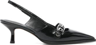Maje 70mm pumps met ringlets - Zwart