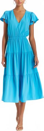 Amanda Uprichard Meredith Midi Dress In Safari Blue