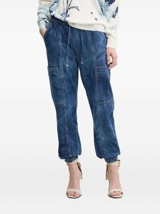 Desigual drawstring-waist jeans - women - Viscose/Cotton/Polyester - S - Blue