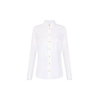 Elisabetta Franchi Dames, Blouses & Shirts, Wit, Maat: 2XL Katoen