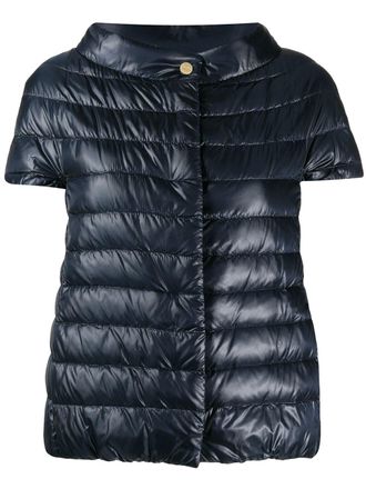 Herno Greta jacket - women - Cotton/Feather Down/Polyamide/Polyamide/Acetate - 38 - Blue