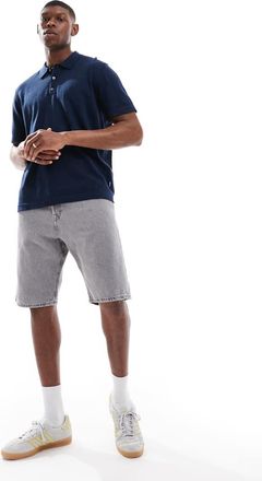 Jack & Jones baggy denim shorts in washed gray