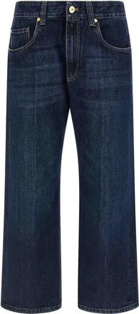 Brunello Cucinelli Blue Cropped Jeans