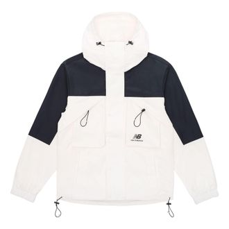 New Balance Mens New Balance Multiple Pockets Casual Sports Breathable Woven Jacket White AMJ13376-IV