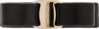 Ferragamo Double Vara Strik Haarclip - Dames - Haaraccessoires - Zwart - ONE Size - Leer - Accessoires