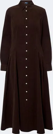 Polo Ralph Lauren Cotton corduroy midi dress