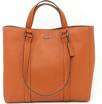 Coach Brown Leather Shoulder Bag Tote Bag (Pre-Owned)