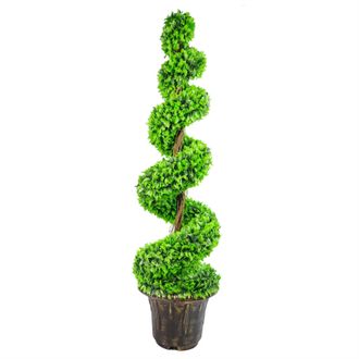 Leaf 120cm Purple Large Spiral with Decorative Planter in Green