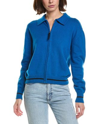 Brodie Varsity Zip Through Cashmere-Blend Jacket
