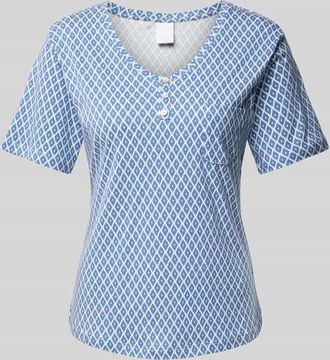 CCDK Copenhagen Pyjama-Oberteil mit V-Ausschnitt Modell Jordan in Blau, Gr&ouml;&szlig;e XXL