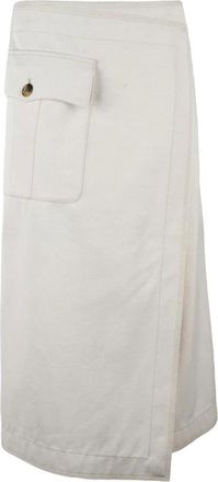 Philosophy di Lorenzo Serafini Rokken, Dames, Beige, M, Katoen, Gonna lunga in tela