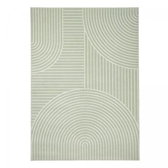 Un amour de tapis Alfombra de dormitorio 120 x 170 cm, dise&ntilde;o geom&eacute;trico, verde