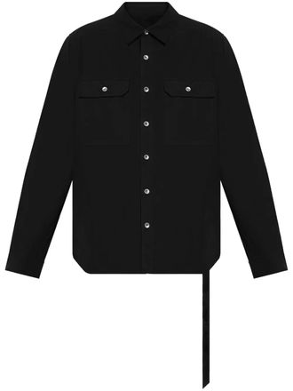 Rick Owens drawstring shirt - Black