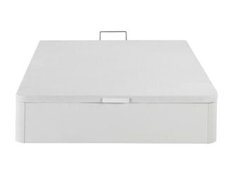 VENTE-UNIQUE.COM Somier con canapé abatible efecto madera blanco 160 x 200 cm
