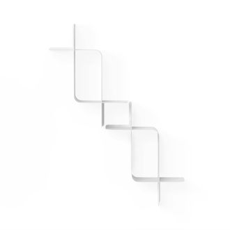 Umbra Juego de 2 estantes de pared de metal blanco