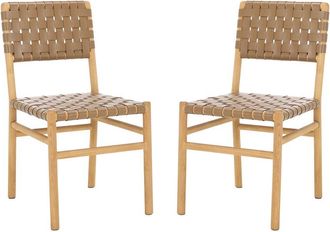 Safavieh Couture Jeremiah Woven Leather Dining Chair