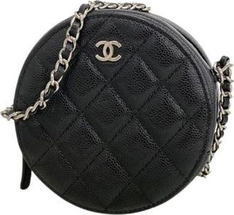 Chanel Pre-owned Cross Body Bags, female, Black, Size: ONE SIZE Pre-owned Vintage Shoulder Bag