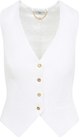 Elisabetta Franchi Linen Gilet