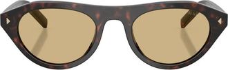 Prada Sunglasses, female, Brown, Size: 51 MM Geometric Brown Sunglasses for Women
