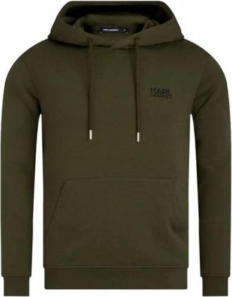 Karl Lagerfeld Logo Hoodie - Heren - Hoodies - Groen - M - Katoen - Hoodies & sweatvesten