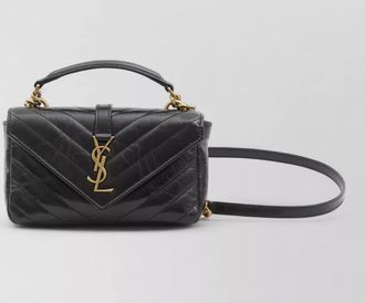 Saint Laurent college chain leather mini shoulder bag