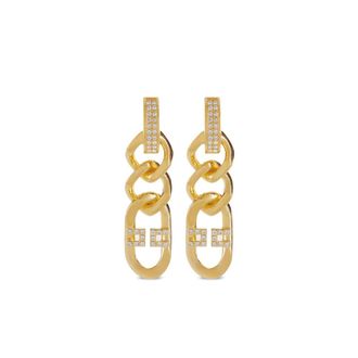 Elisabetta Franchi Crystal-embellished Chain Earrings