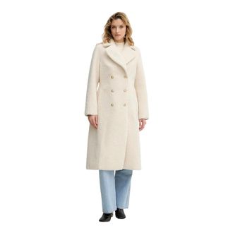 Guess Jassen, Dames, Beige, M, Leer, Laila Jas