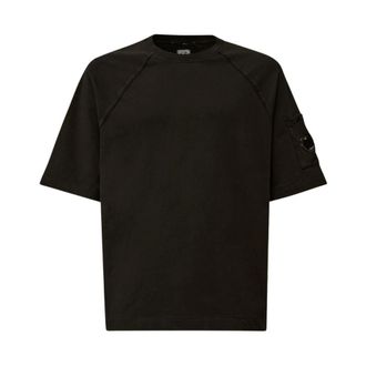 C.P. Company T-Shirts, male, Black, Size: S T-Shirt 100% Cotone