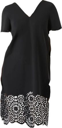 Roberto Ricci Design V-neck Trou Rrd Jurk - Dames - Korte kleedjes - Zwart - 3XS - Kleedjes