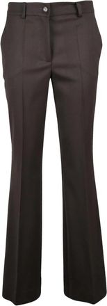 P.A.R.O.S.H. Wijde Broek - Dames - Wijde Broeken - Bruin - M - Wol - Broeken