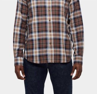 C.O.F. STUDIO Button Down Classic Shirt In Nutella