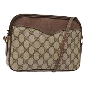 Gucci Pre-owned Canvas gucci-bags - Dames - Vintage Schoudertas - Beige - ONE Size - Leer - Vintage