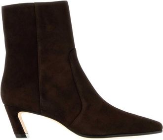 Stuart Weitzman Dark Brown Suede Ankle Boots
