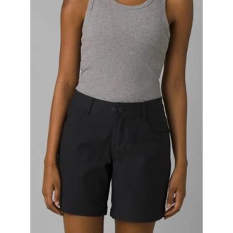 Prana Halle Shorts Womens Black UPF 50+ 7 Inseam Mid Rise Zip Fly GBO2977