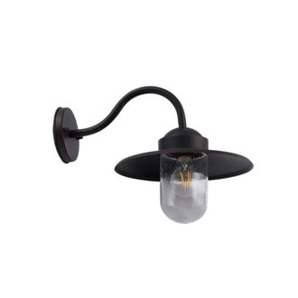 Lindby L&aacute;mpara de pared exterior de aluminio marr&oacute;n