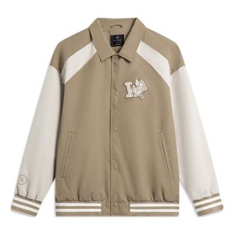 Li-Ning Way Of Wade Logo Woven Coach Jacket Light Brown Beige AFDT869-2