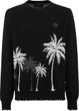 Philipp Plein Heren, Truien, Zwart, Maat: 3XL Wol