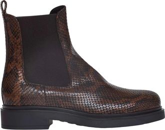 AGL Agl, Schoenen, Dames, Bruin, 37 EU, Chelsea Boot Stampa Pitone