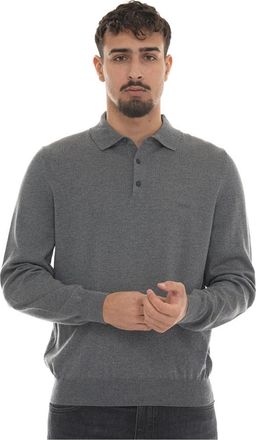 HUGO BOSS Bono-L Poloshirt - Heren - Polos - Grijs - M - Wol - Tops