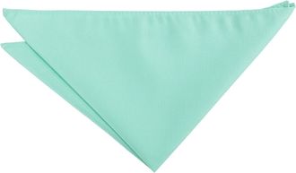 DQT Plain Twill Wedding Pocket Square Handkerchief - Mint Green
