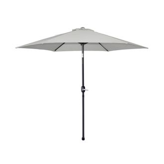 ED&Egrave;N JARD&Iacute; Parasol Hexagonal 270 cm Aluminio Antracita Tela Natural 180g