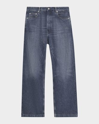 DRKSHDW RICK OWENS Mens Washed Denim Wide-Leg Jeans