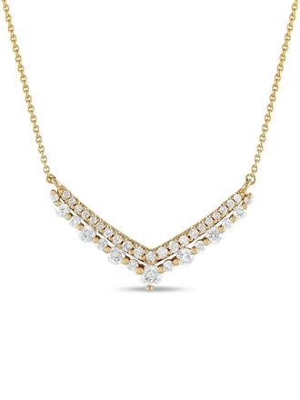 Luxury Bazaar 14kt goudgouden halsketting met diamanten hanger