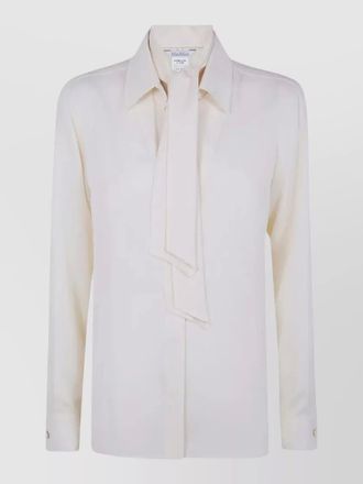 Max Mara mxmcolmo silk shirt scarf tie detail